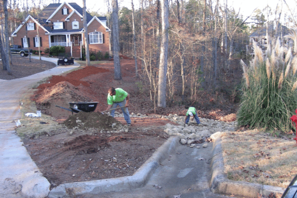 Drainage Solutions through Greenbriar Landscape Management in Athens, GA