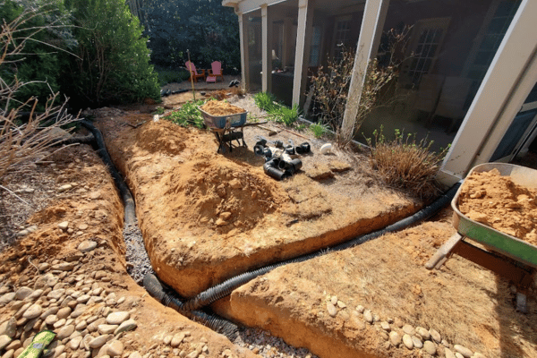 Drainage Solutions through Greenbriar Landscape Management in Athens, GA