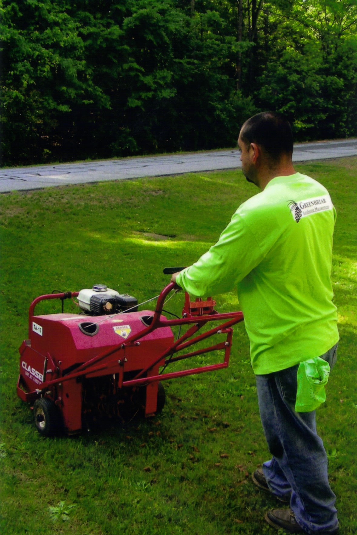 Aeration with Greenbriar Landscape Management in Athens, GA
